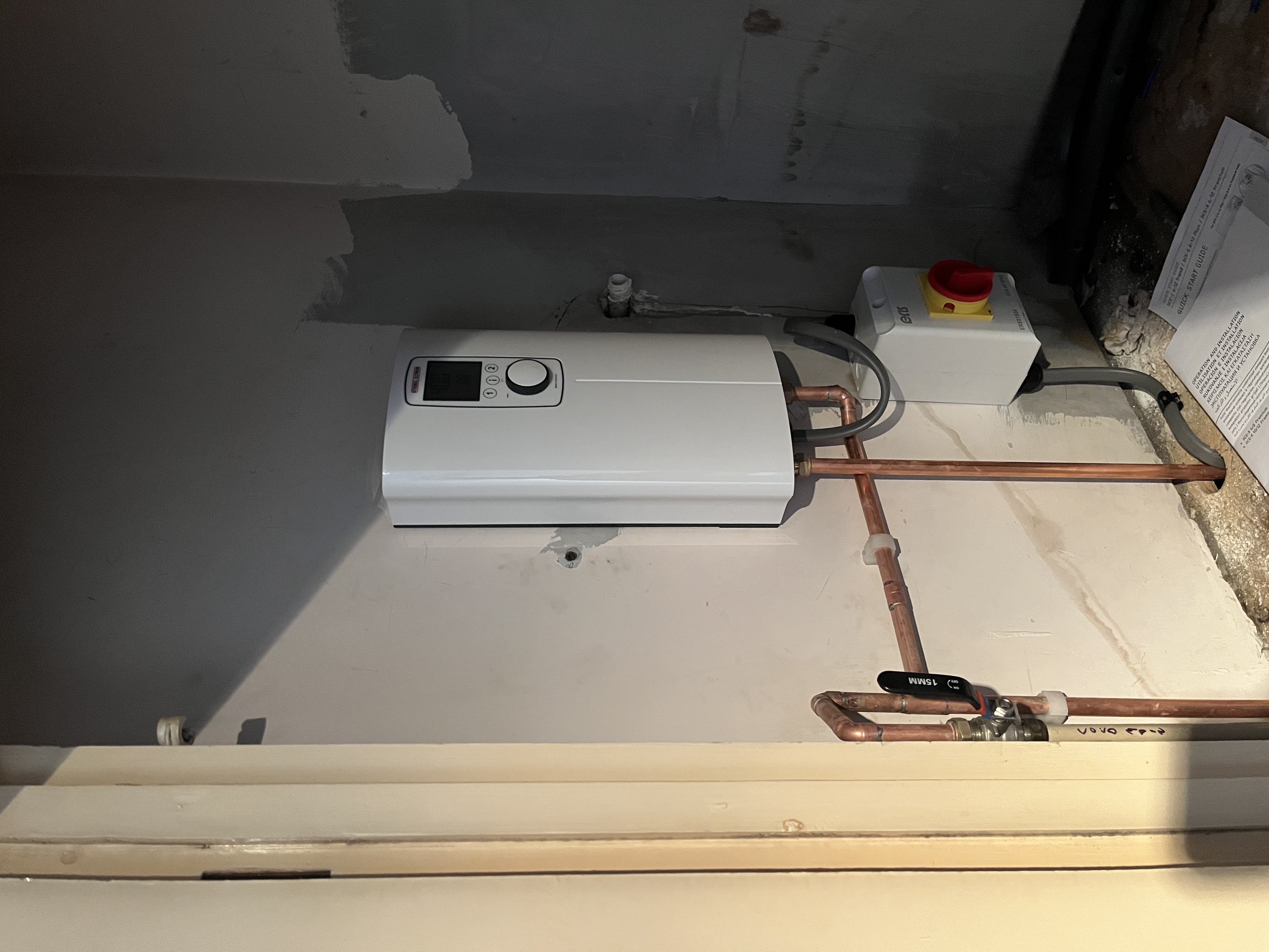 General plumbing work finished with tidy fittings